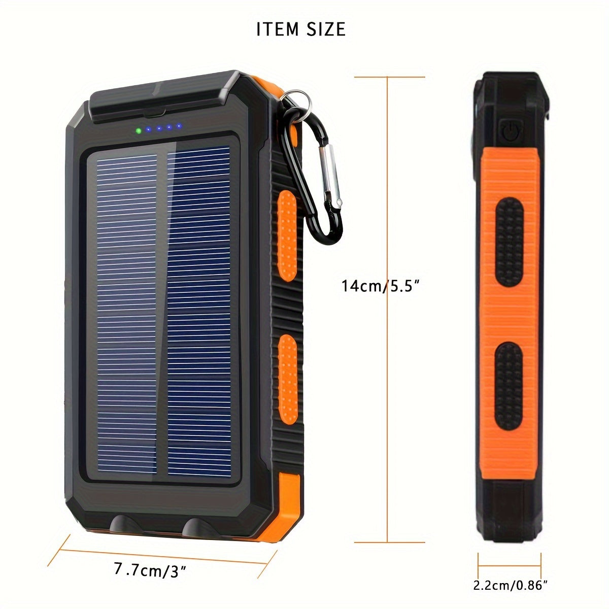 🔋 Ultimate Solar Power Bank – 10000mAh for Long-Lasting Power, Perfect for Travel, Camping & Emergencies