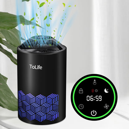 Breathe Easy with ToLife High-Efficiency, Advanced AirPro Particle Filtration & Ultra-Quiet Sleep Mode Air Purifier