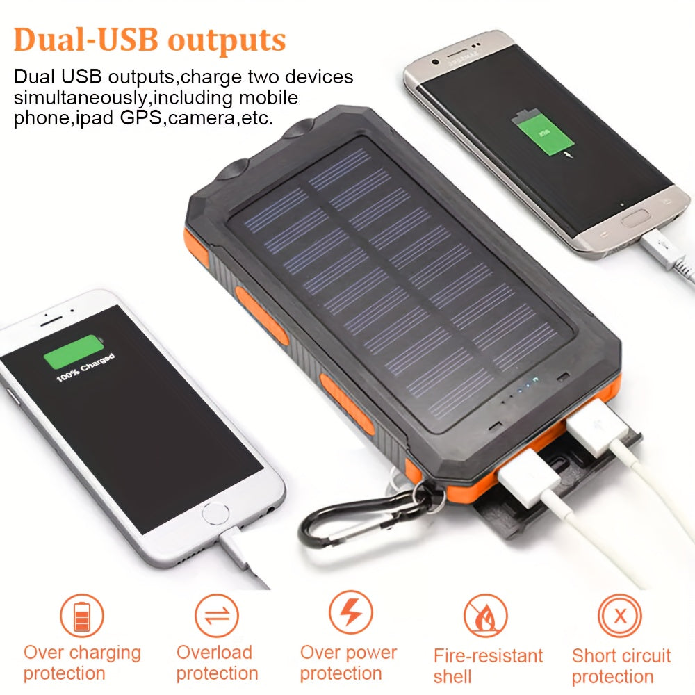 🔋 Ultimate Solar Power Bank – 10000mAh for Long-Lasting Power, Perfect for Travel, Camping & Emergencies