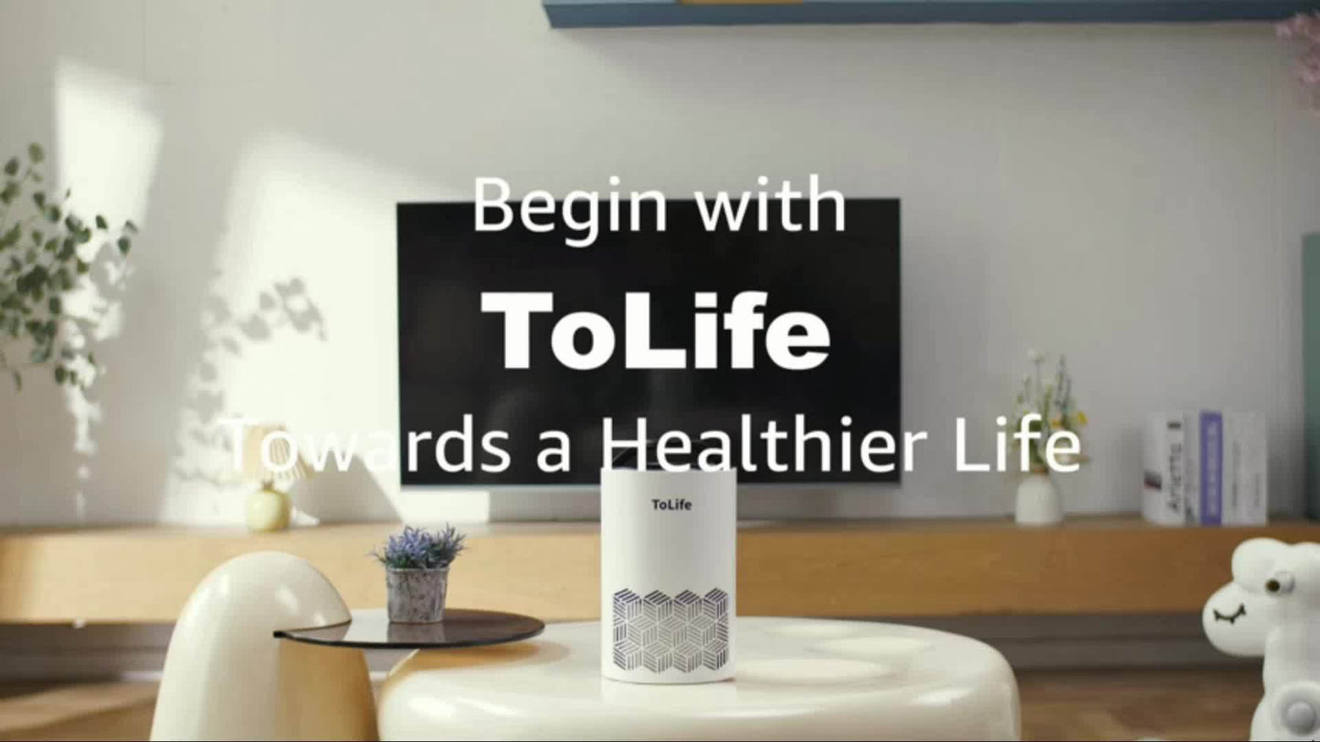 Breathe Easy with ToLife High-Efficiency, Advanced AirPro Particle Filtration & Ultra-Quiet Sleep Mode Air Purifier