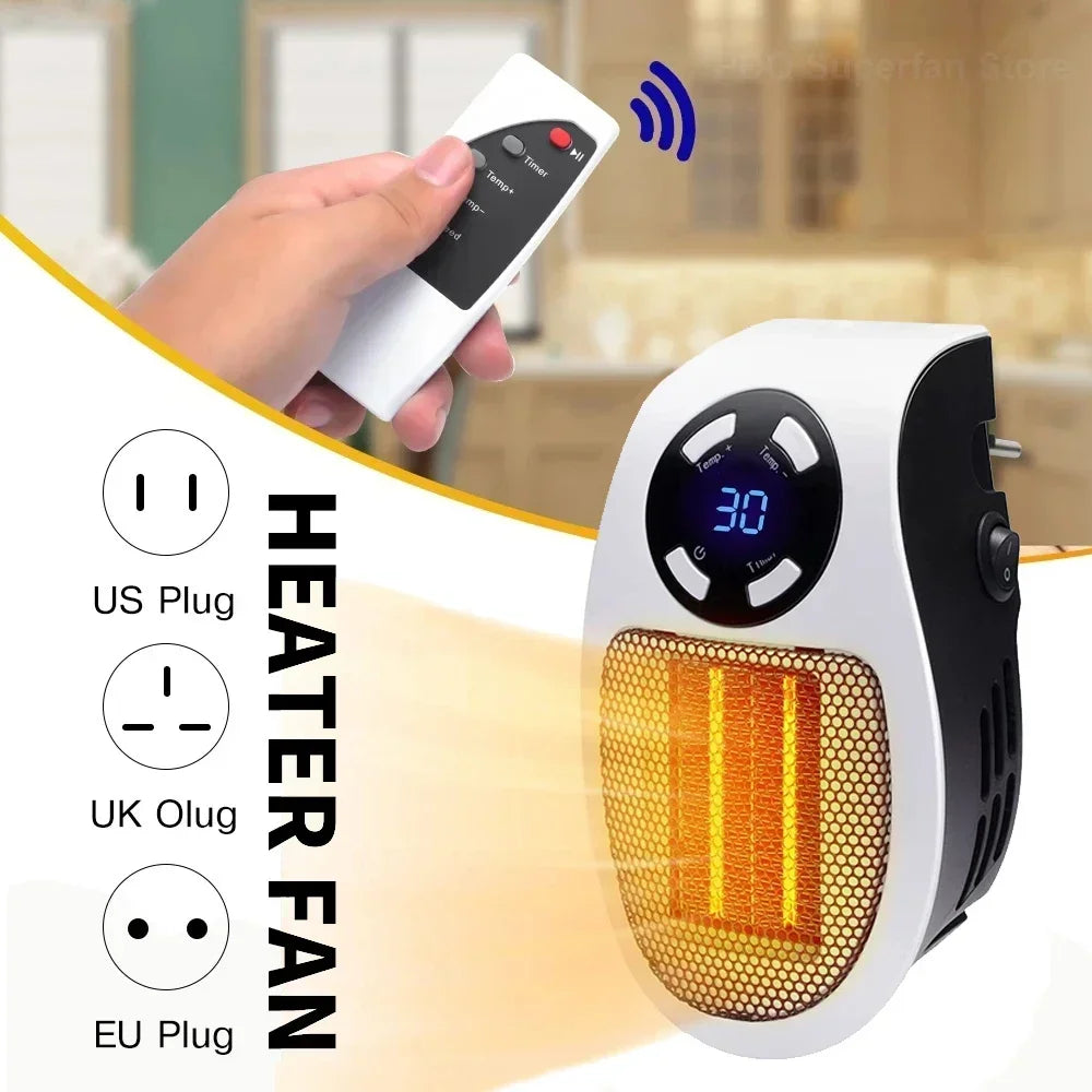 Portable Heater Electric Plug-In Wall Room Heater | Home Appliance Heating