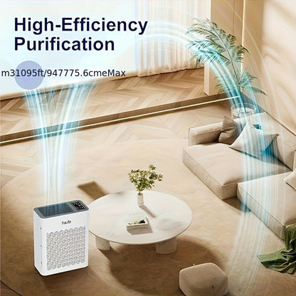 Breathe Clean: HEPA Air Purifier for Large Rooms Up to 1095 Sq Ft – Powerful Filtration for Smoke, Pet Dander, & Allergies