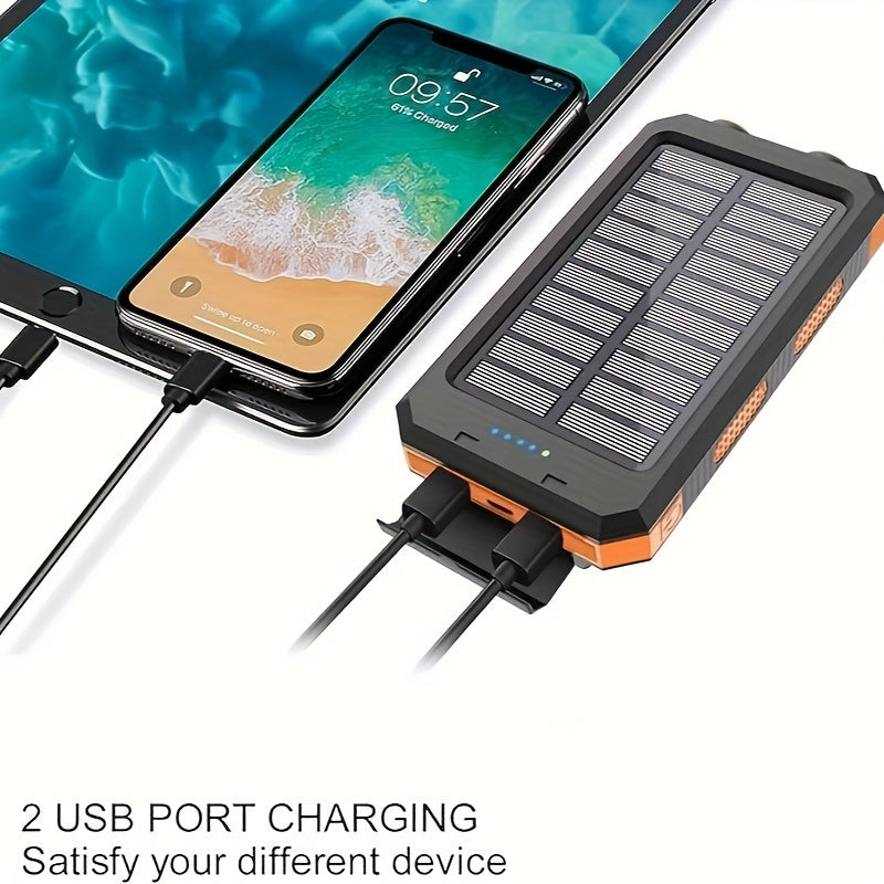 🔋 Ultimate Solar Power Bank – 10000mAh for Long-Lasting Power, Perfect for Travel, Camping & Emergencies